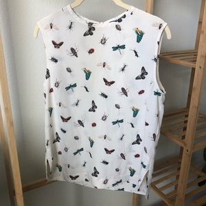 Equipment silk bug sleeveless top blouse